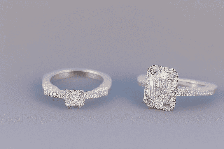 Zales 1 CT. T.w. Princess-Cut Quad Diamond Square Frame Engagement Ring in  14K Rose Gold | Hamilton Place